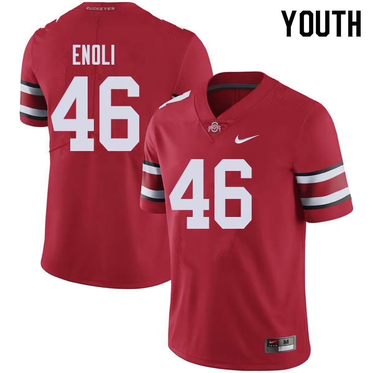Madu Enoli Ohio State Buckeyes Youth NCAA #46 Nike Red College Stitched Football Jersey RSP3156CY